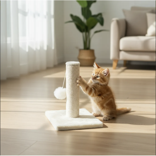 Rascador Para Gatos Torre Juguete Mascota 2 Pisos Mueble