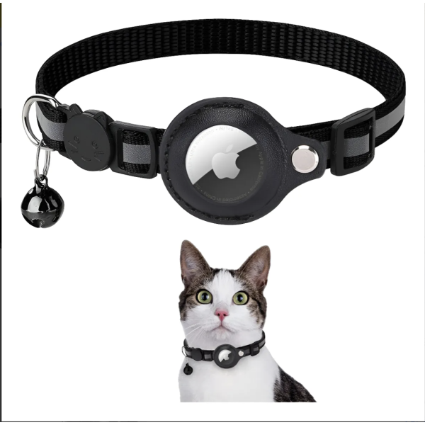 Collar Para Gatos Rastreable P/ Airtag Regulable Reflectivo.